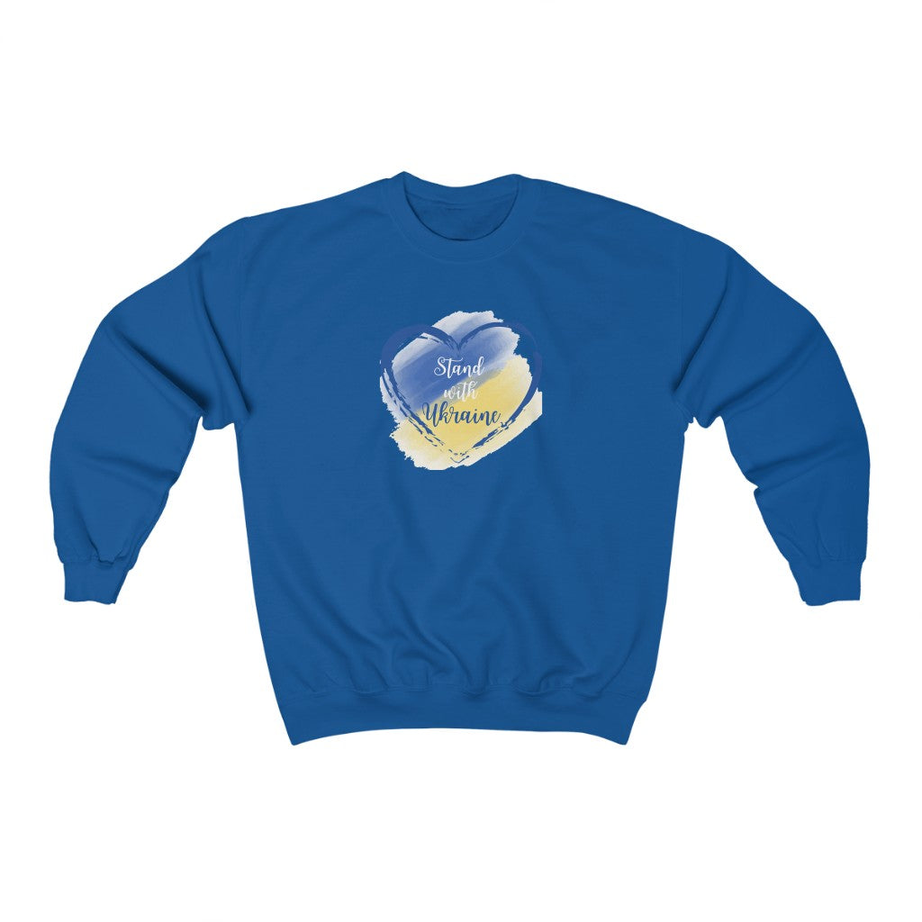 "Stand with Ukraine" - Unisex Sweatshirt (Royal Blue)