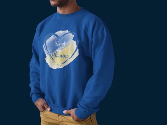 "Stand with Ukraine" - Unisex Sweatshirt (Royal Blue)