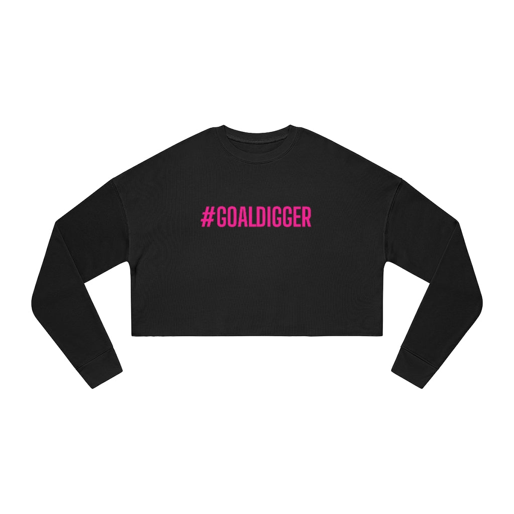 "Goaldigger" - Women's Cropped Sweatshirt (Black)