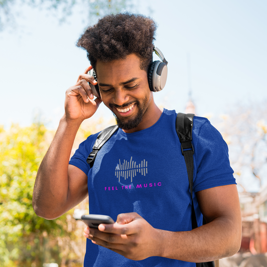 "Feel the music" - Unisex t-shirt (Blue)