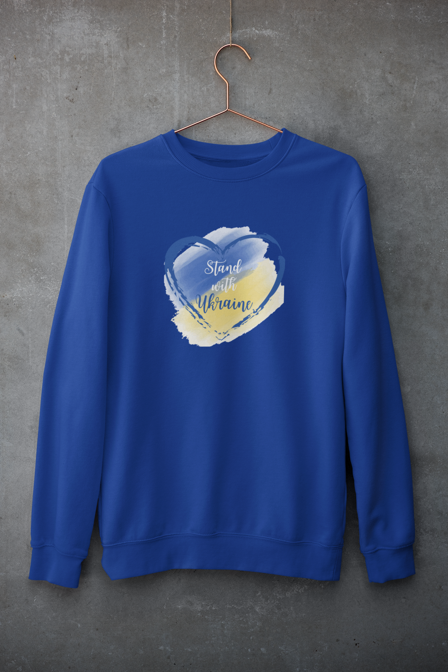 "Stand with Ukraine" - Unisex Sweatshirt (Royal Blue)